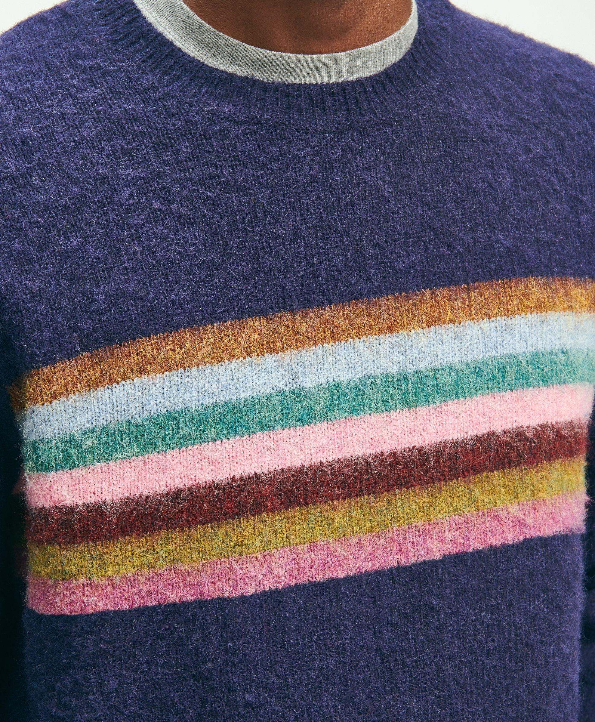 Brushed Wool Chest Stripe Sweater