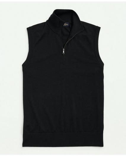 Fine Merino Wool Half-Zip Sweater Vest, image 1
