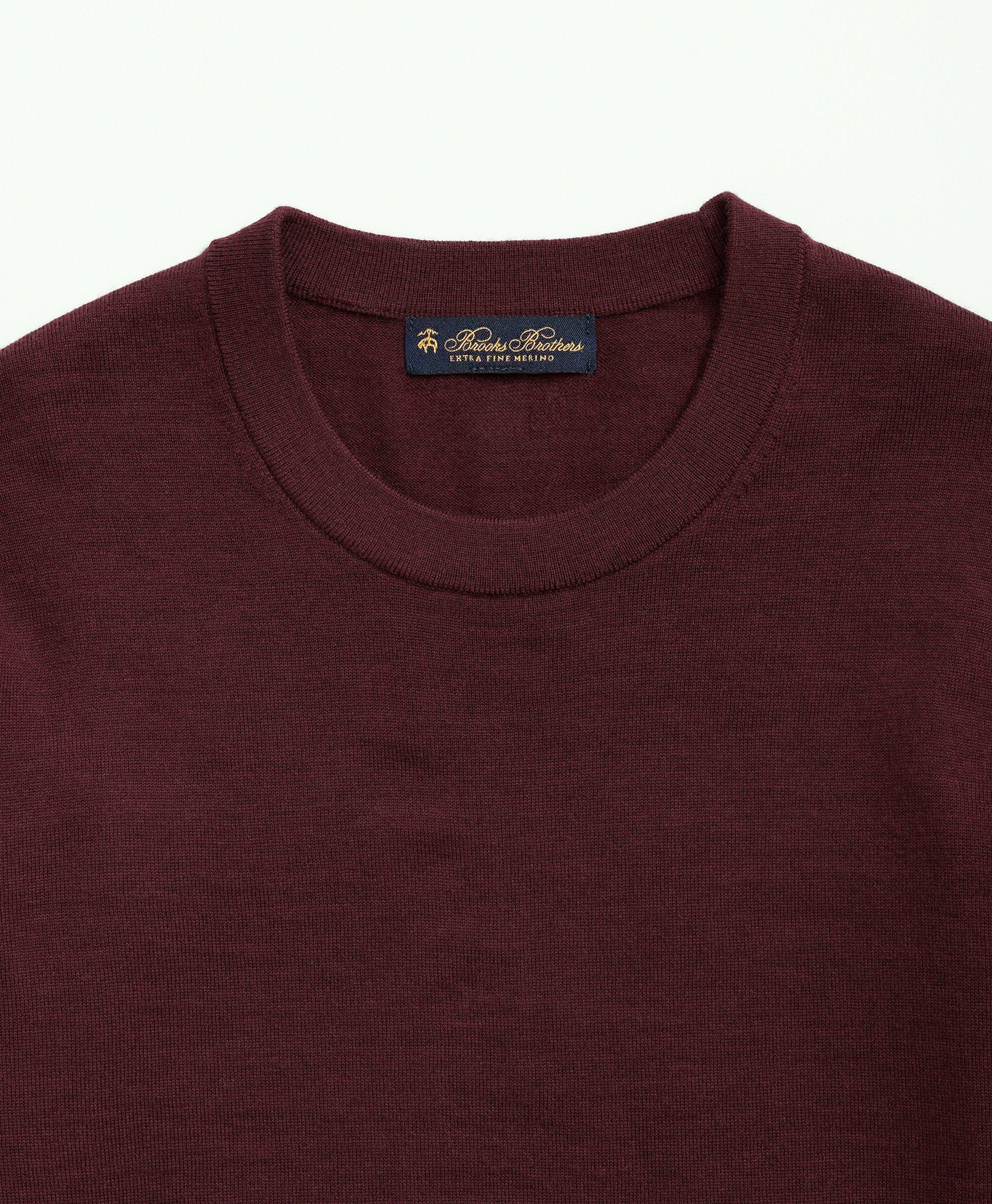 Brooks Brothers Men's Fine Merino Wool Crewneck Sweater | Burgundy | Size 2XL - Shop Holiday Gifts and Styles