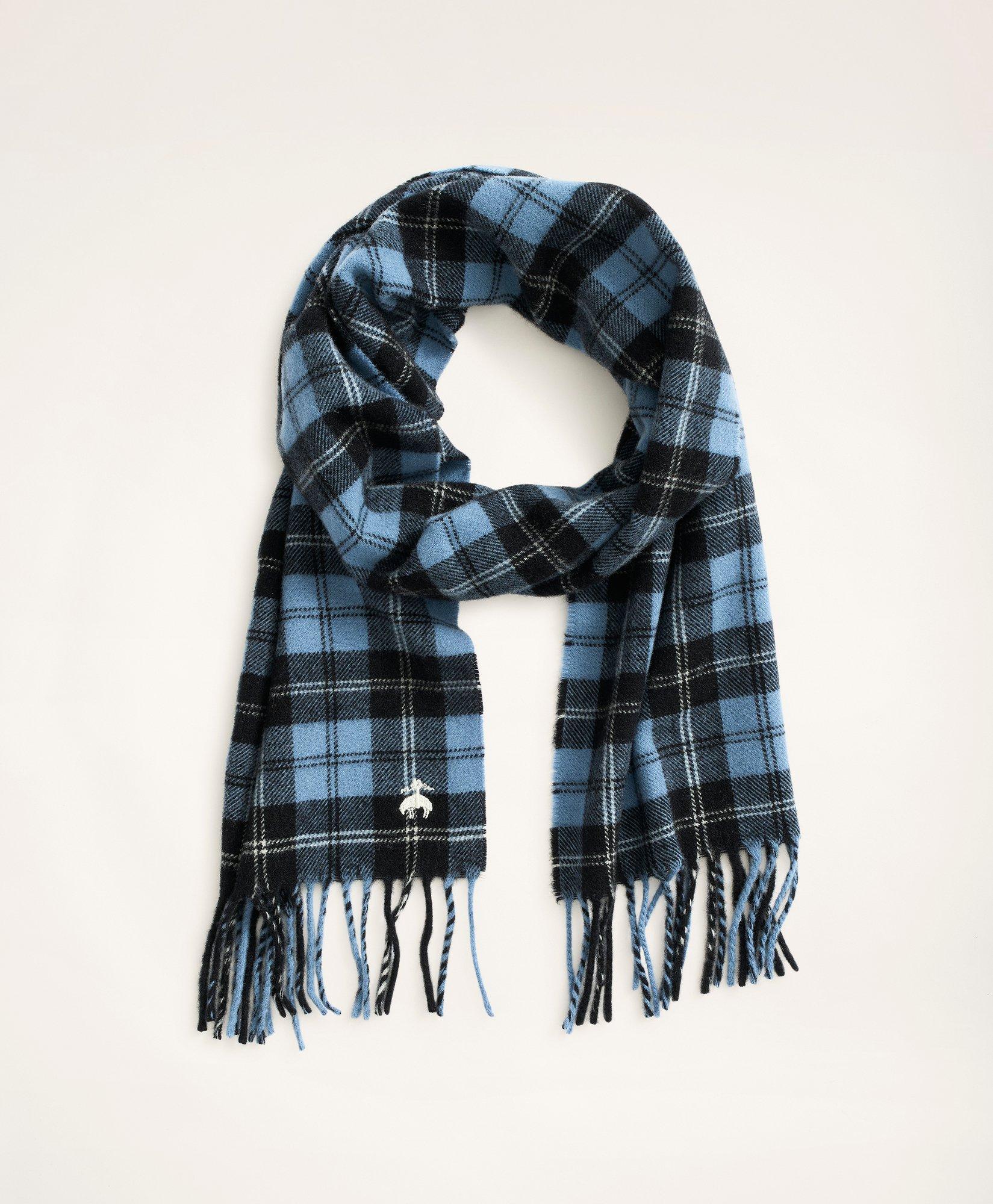 TH Logo Tartan Wool Scarf