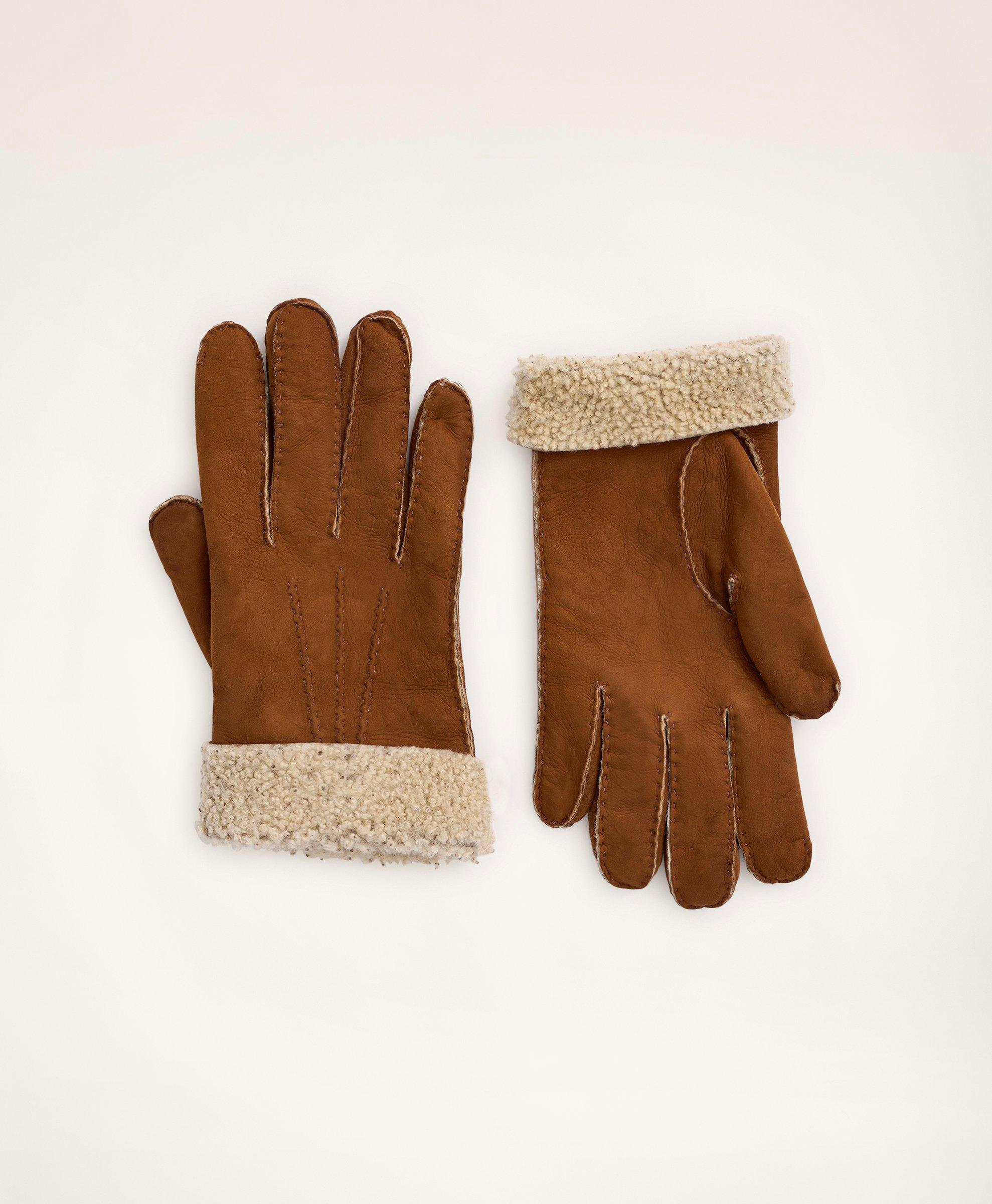 Nubuck Shearling Gloves, image 1