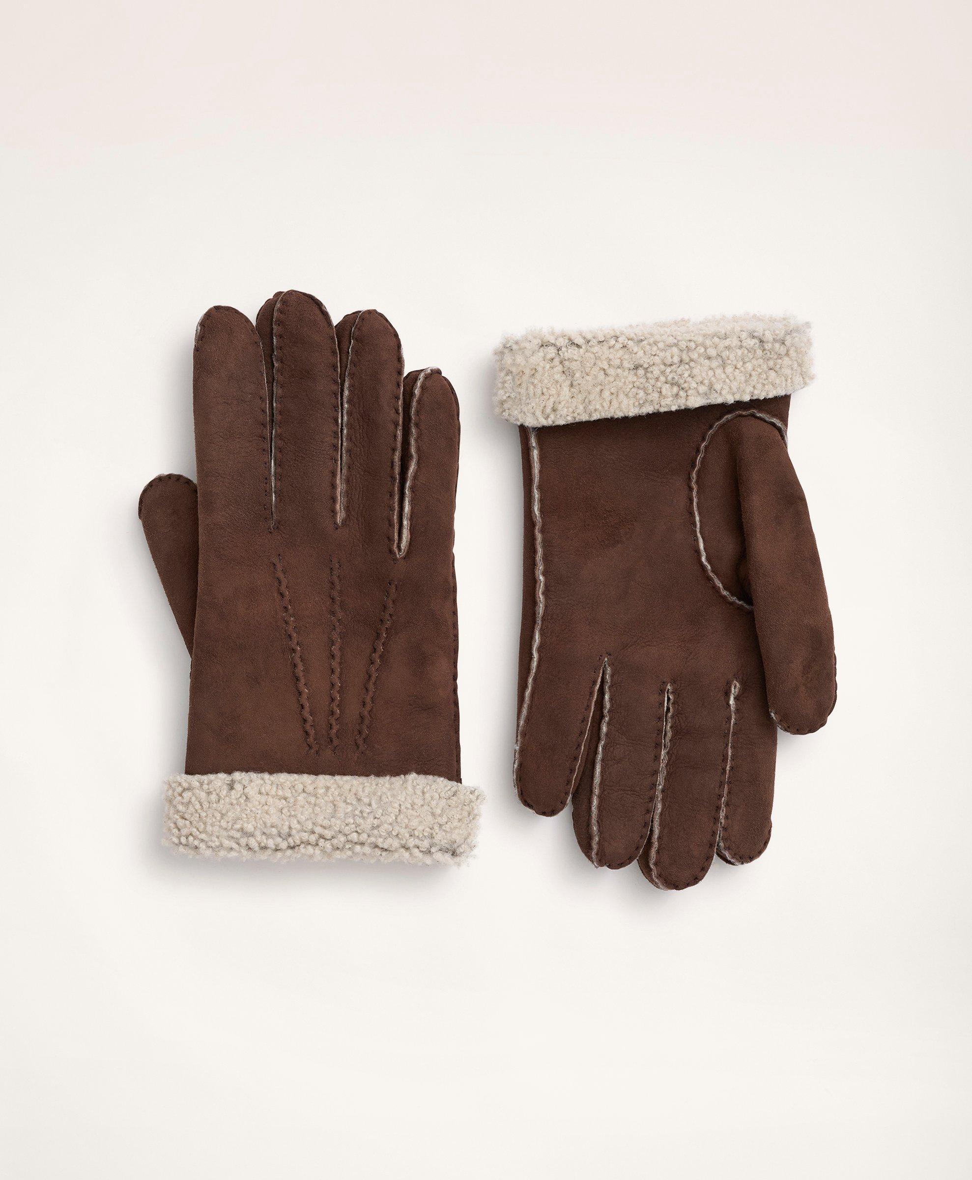 Suede Shearling Gloves