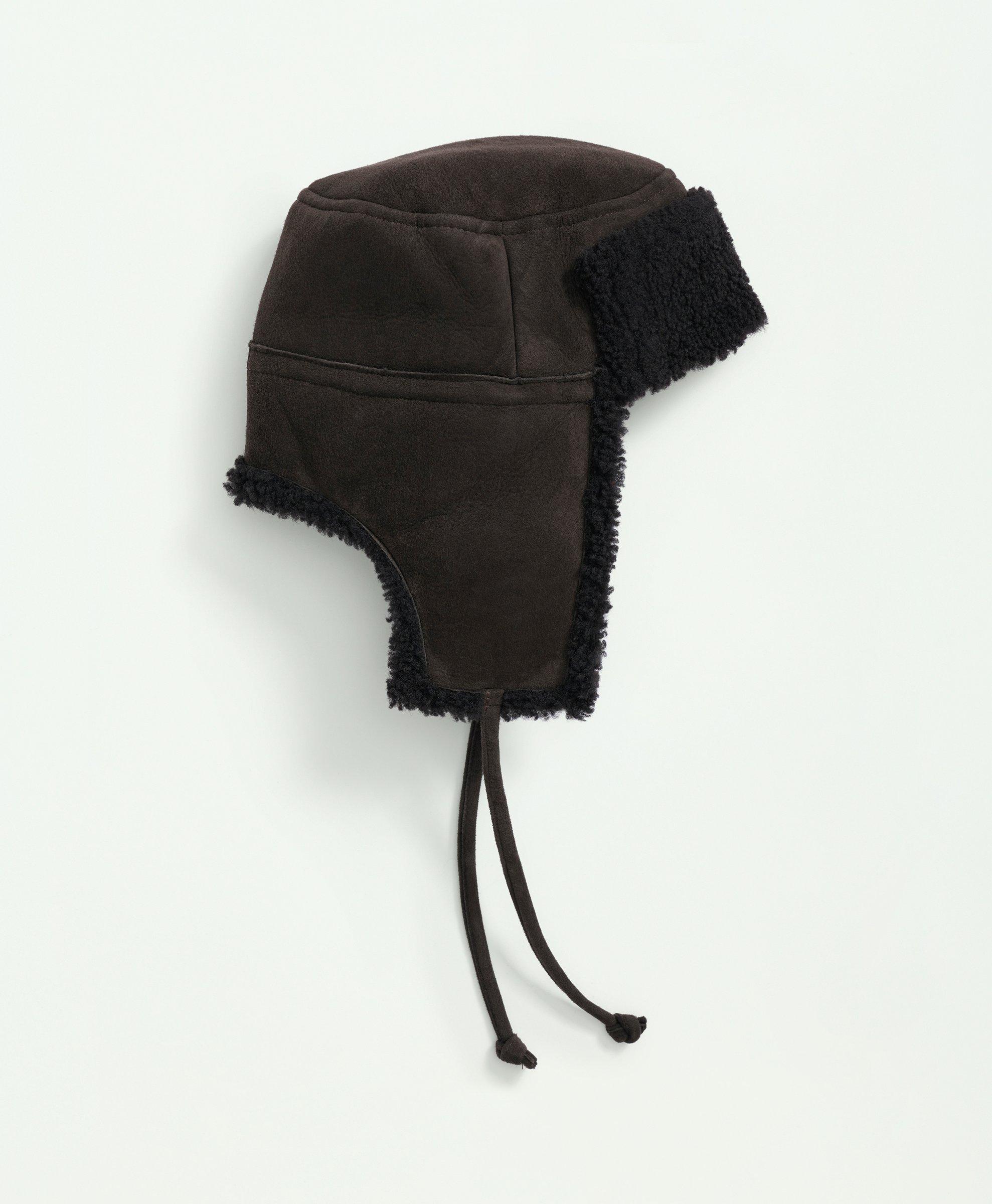 Sheepskin Hat White Tan Black Sheepskin Hat