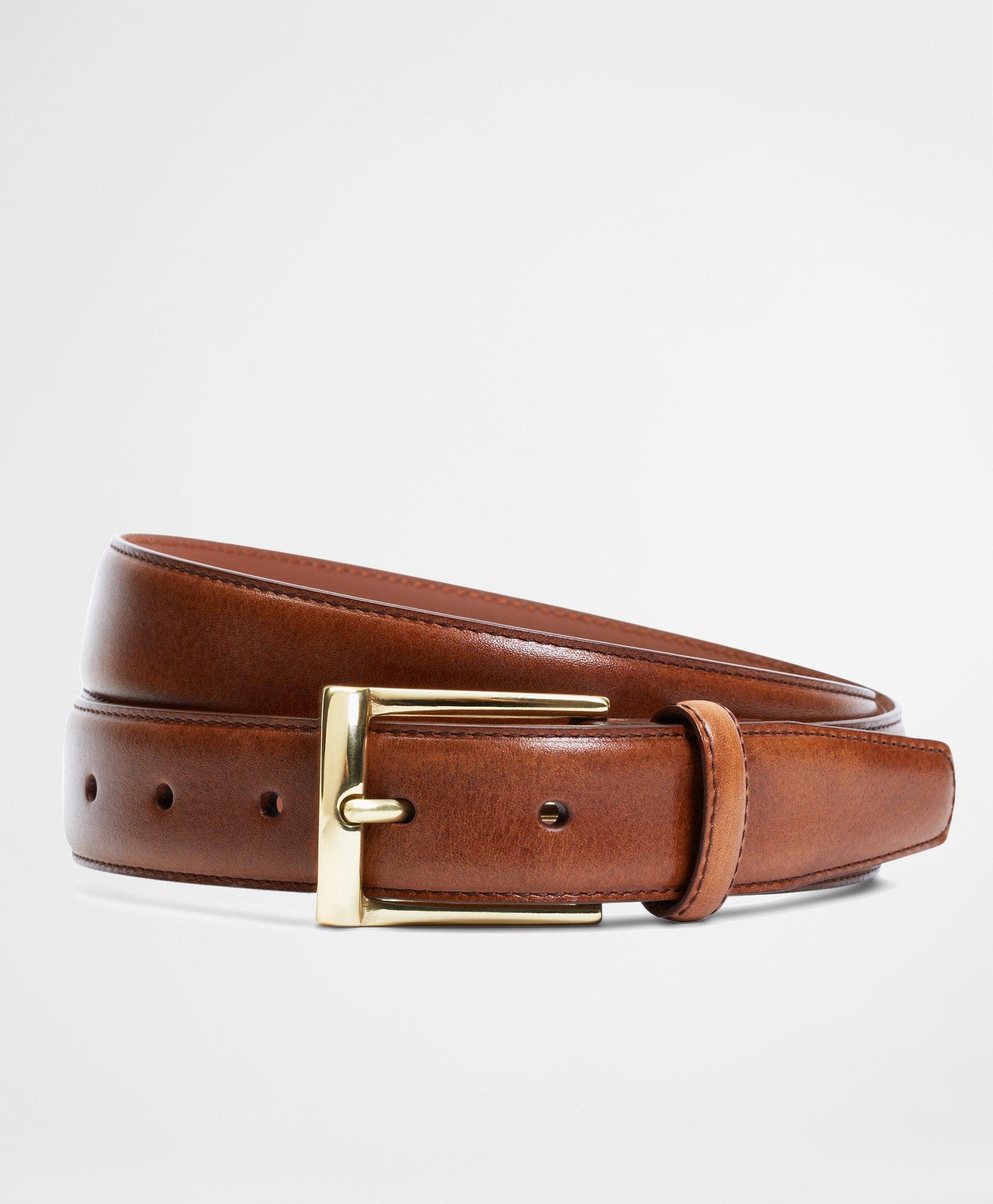 Brooks Brothers Gold Buckle Dress Belt, $128, Brooks Brothers