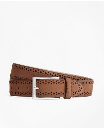 1818 Perforated Stitch Suede Belt, image 1