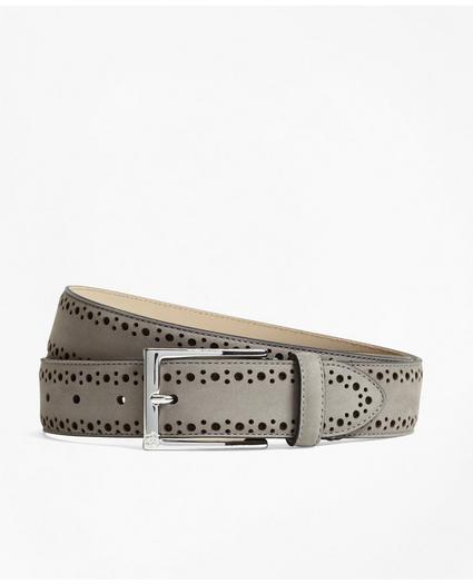 1818 Perforated Stitch Suede Belt, image 1