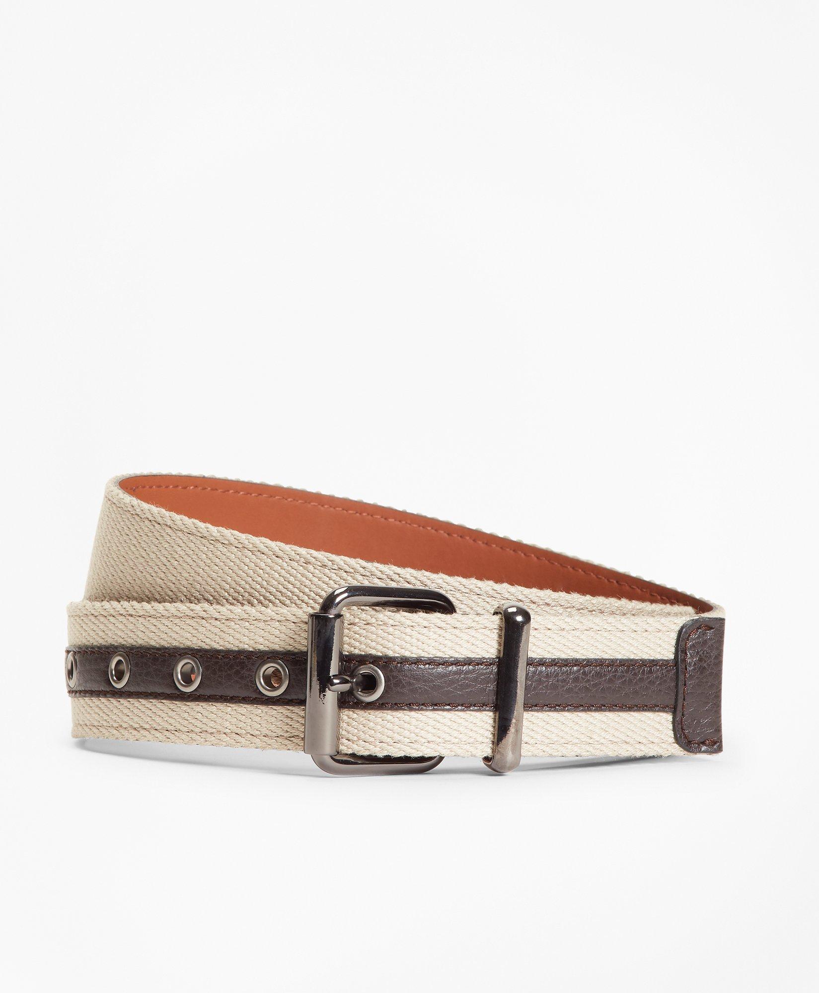 Canvas with Leather Belt