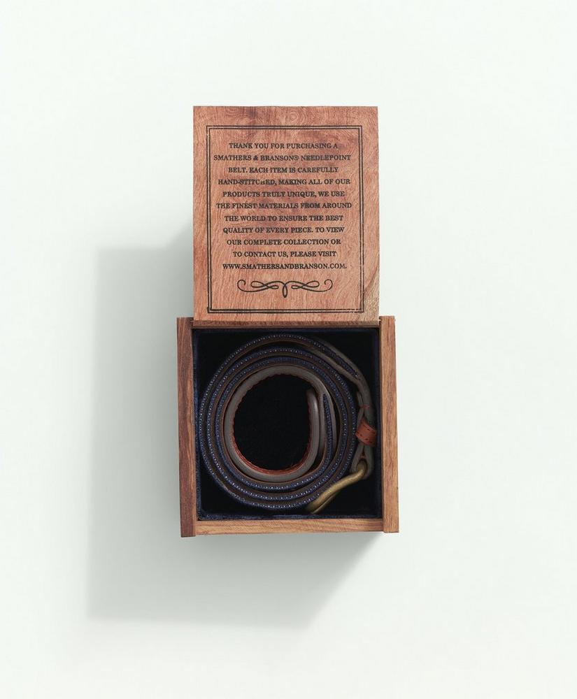 Smathers & Branson Leather Needlepoint Belt, image 3