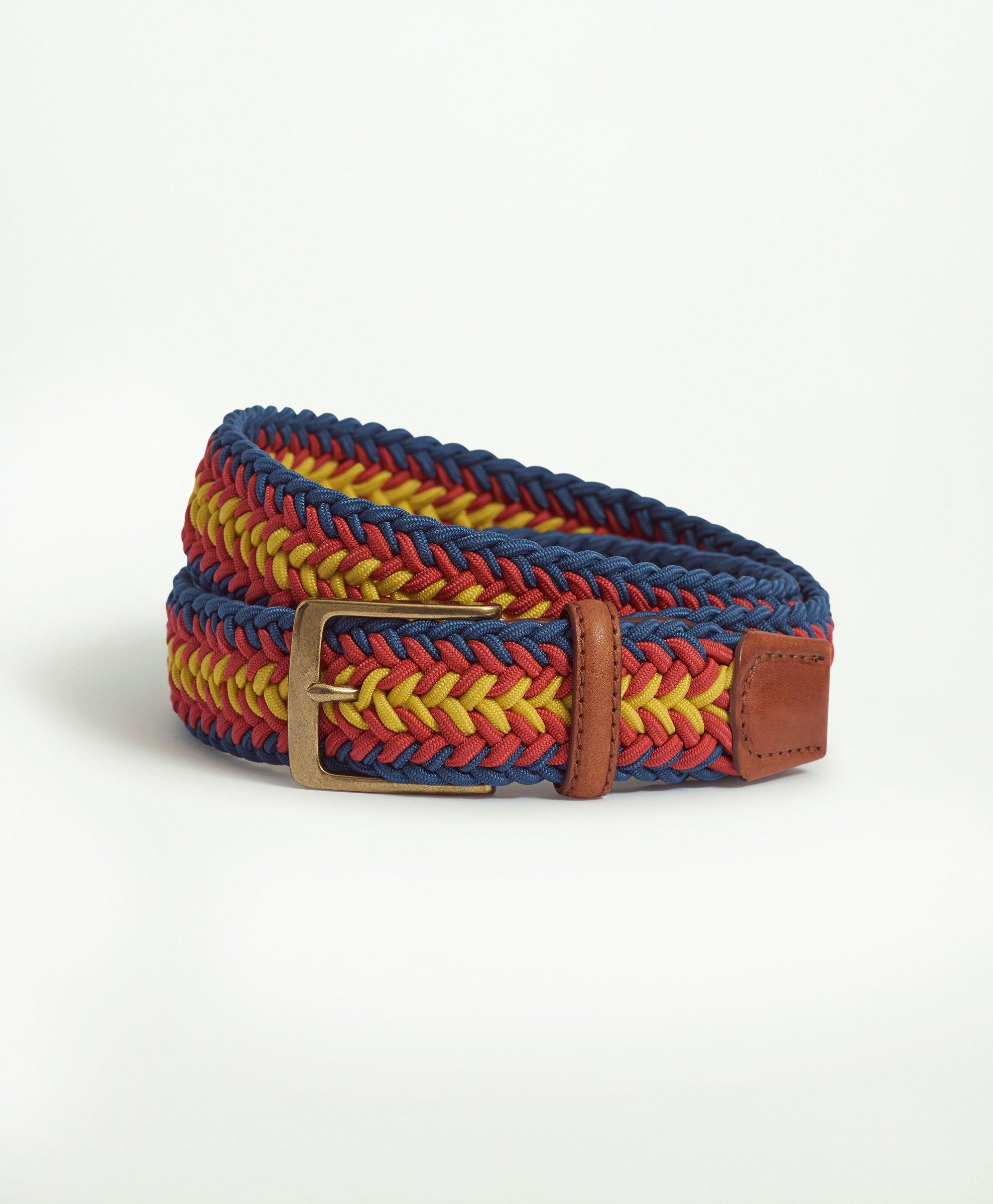 Big + Tall, Harbor Bay Stretch Braided Leather Belt