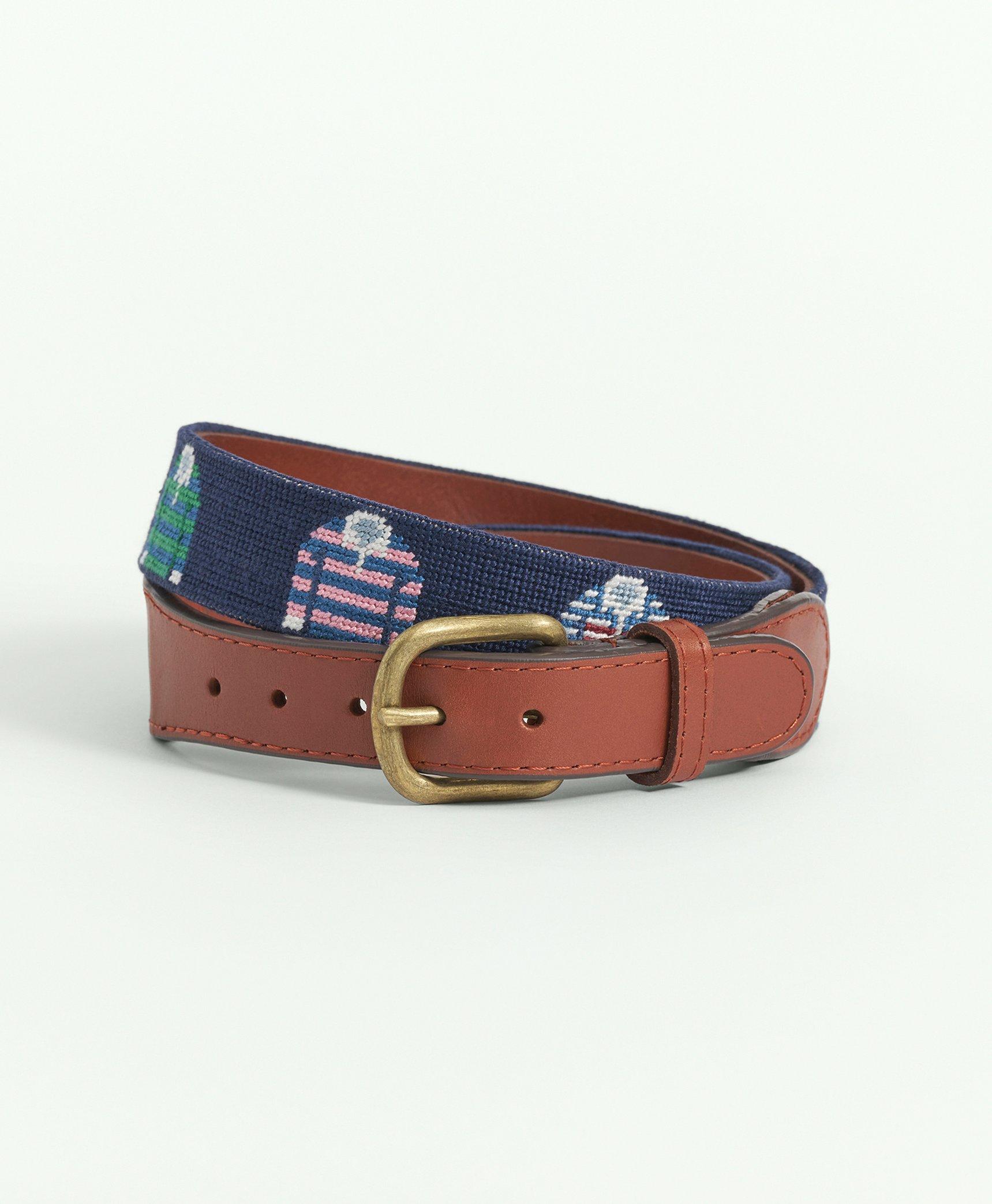 Leather belt Brooks Brothers Multicolour size L International in