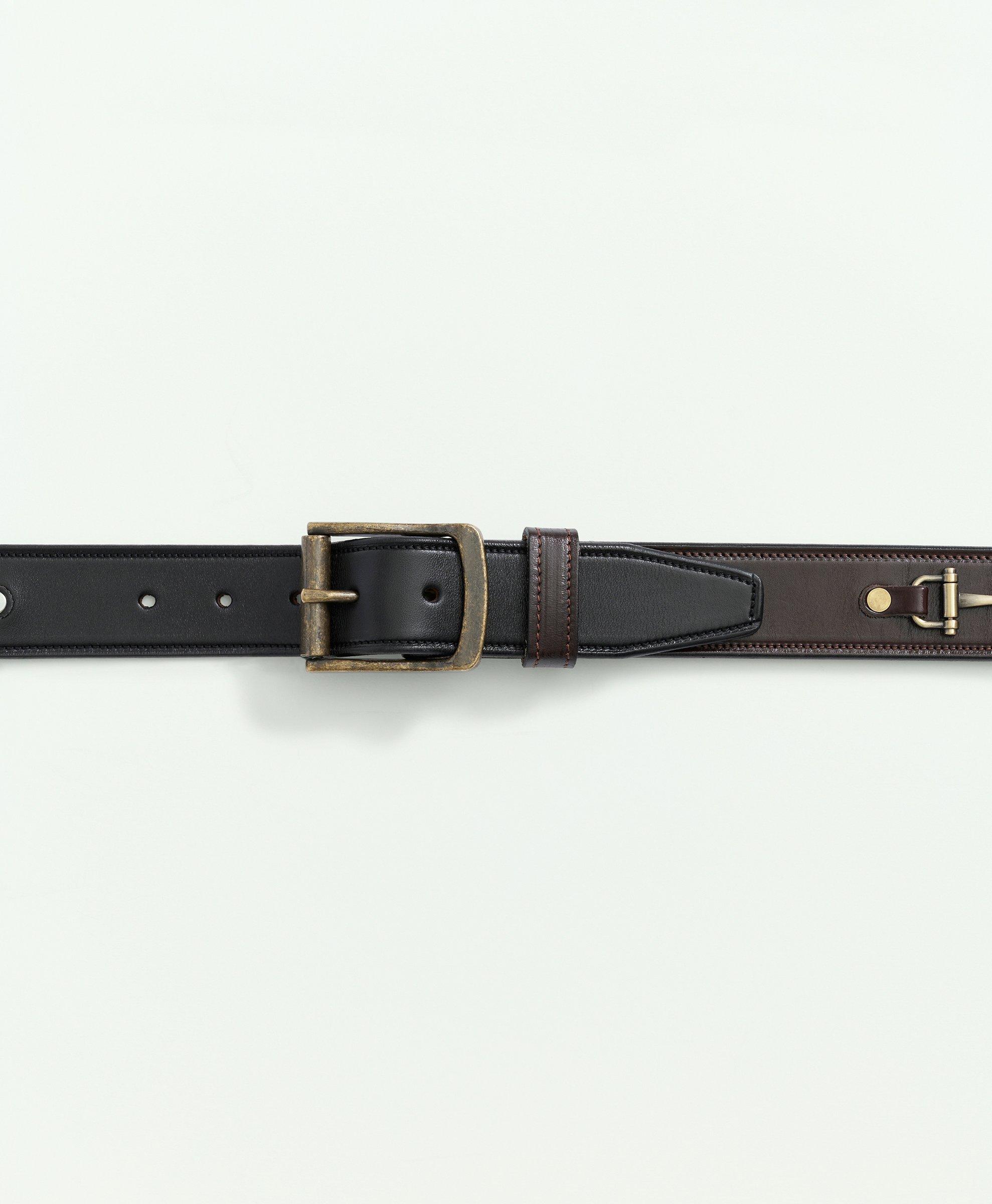 Leather belt 2025 brass buckle