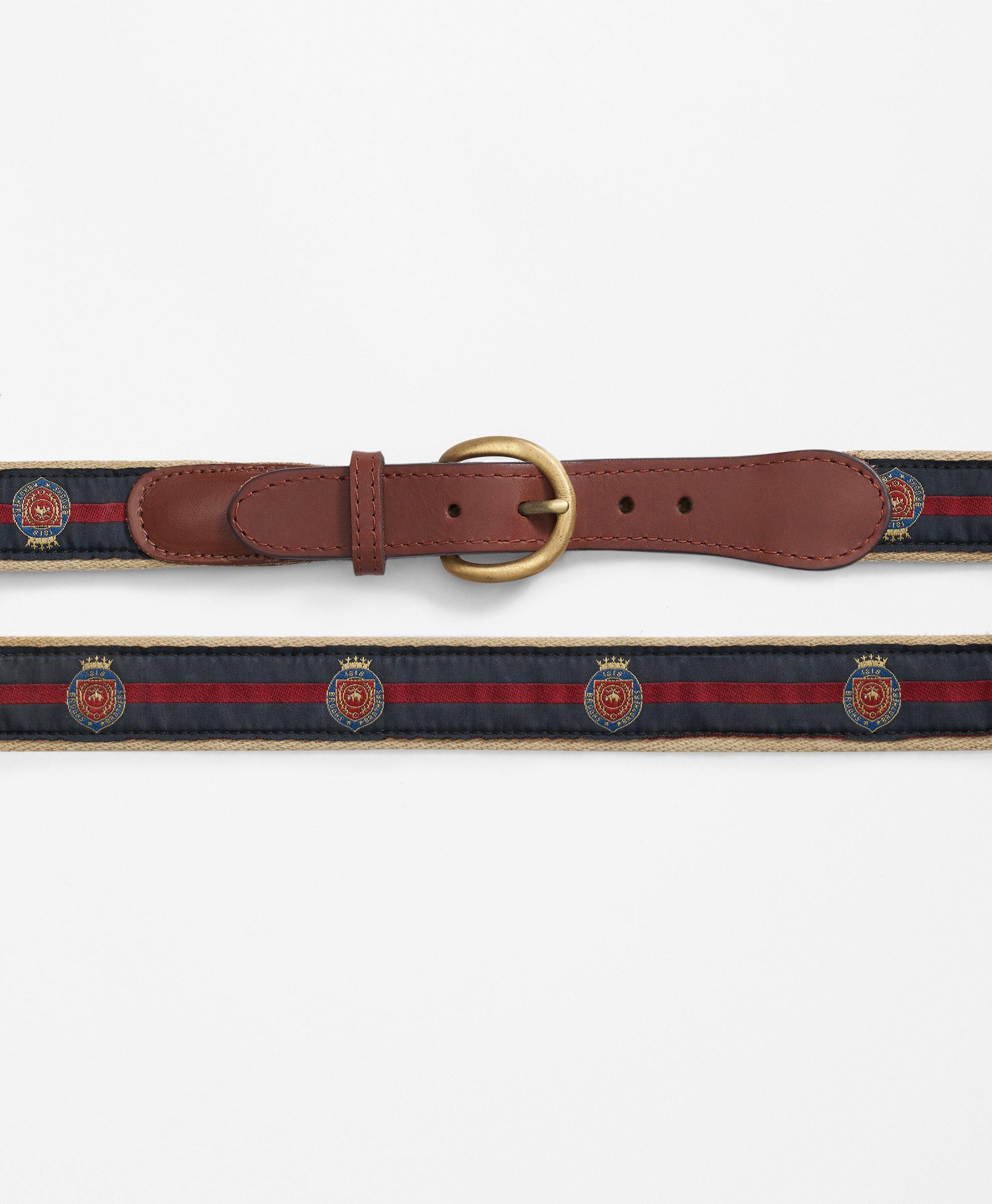 Ribbon Overlay Brooks Brothers Crest Belt