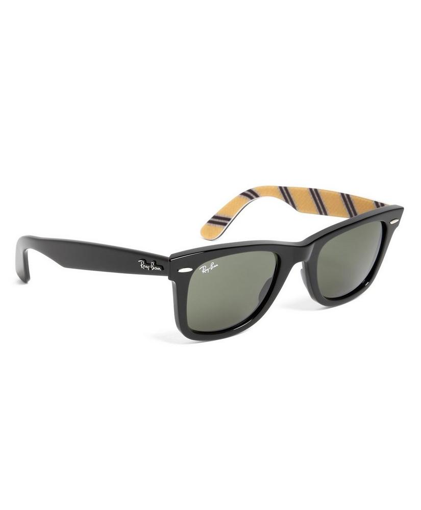Ray-Ban® Wayfarer Sunglasses with Yellow BB#1 Rep Stripe, image 1