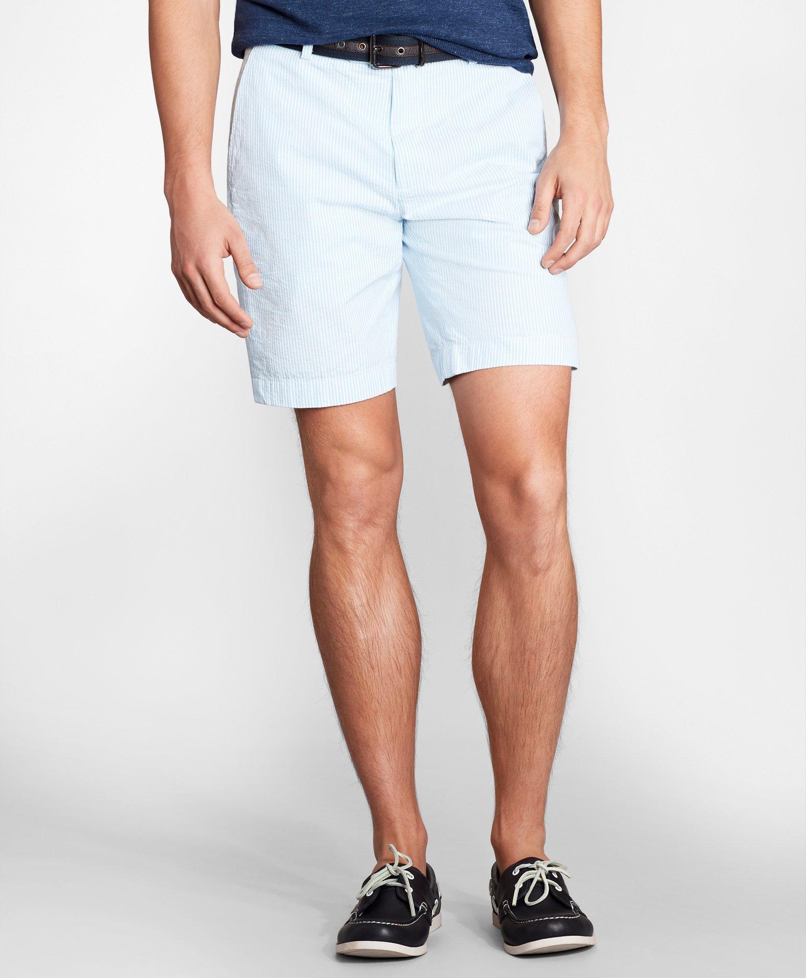 Vista Blue Seersucker Hudson Shorts main image 1