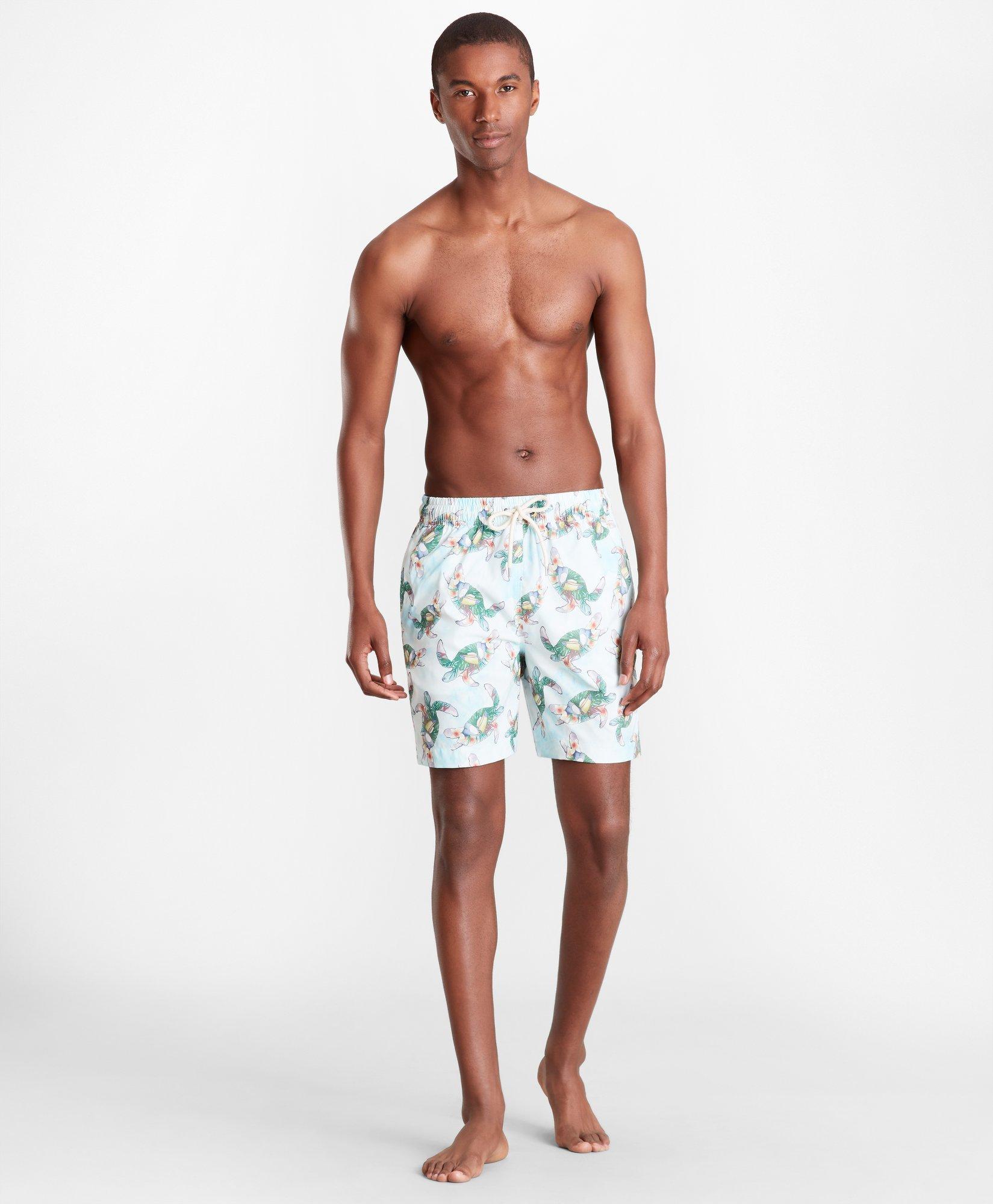 Montauk 6 Turtle Print Swim Trunks