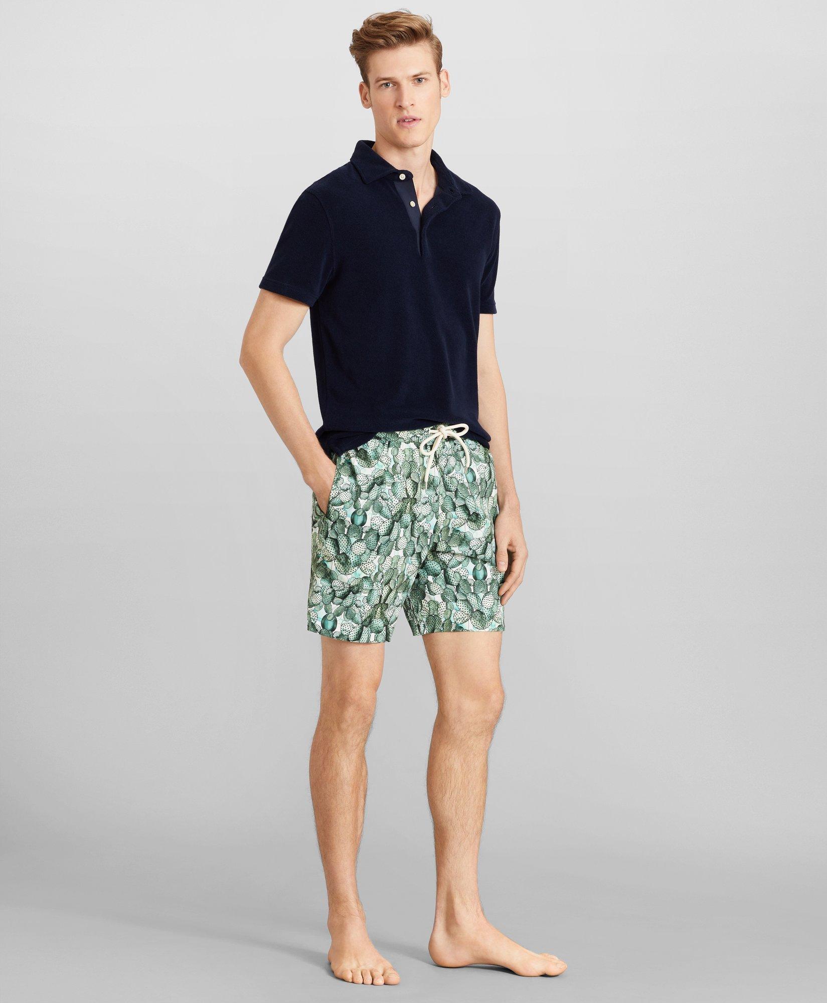 Stampd Men's Geo-print Swim Trunks In Taupe