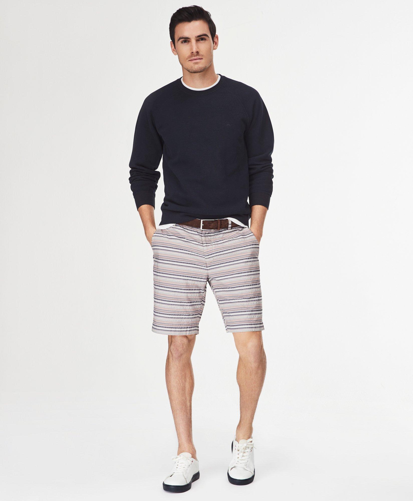 Multi-Stripe Seersucker Shorts