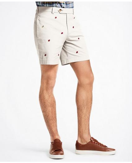 7" Ladybug Embroidered Shorts, image 1