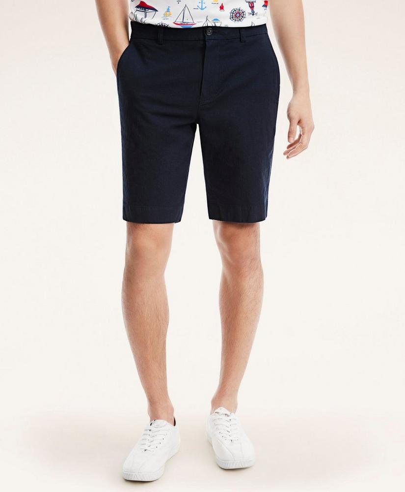 Stretch Cotton Linen Shorts, image 1