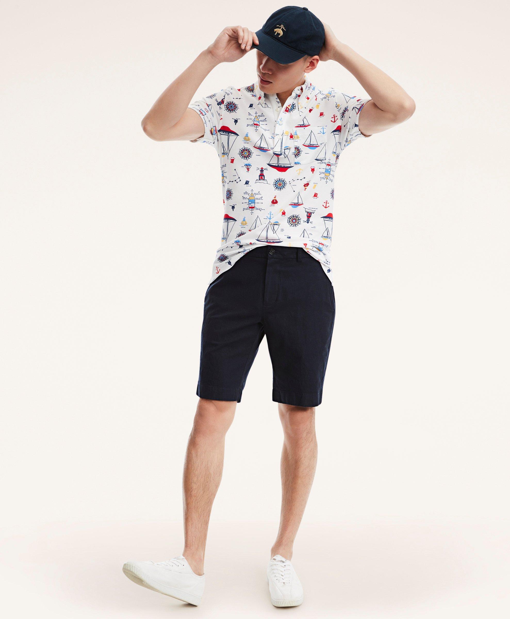 Stretch Cotton Linen Shorts, image 2