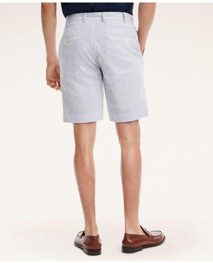 9" Cotton Seersucker Stripe Shorts, image 3