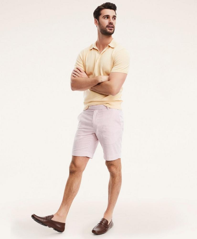 Cotton Seersucker Stripe Shorts, image 2