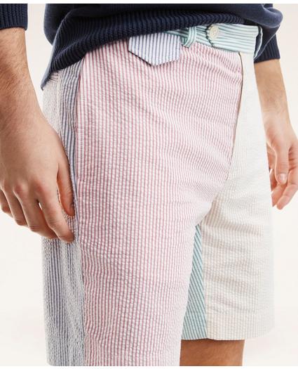Cotton Seersucker Fun Stripe Shorts, image 3