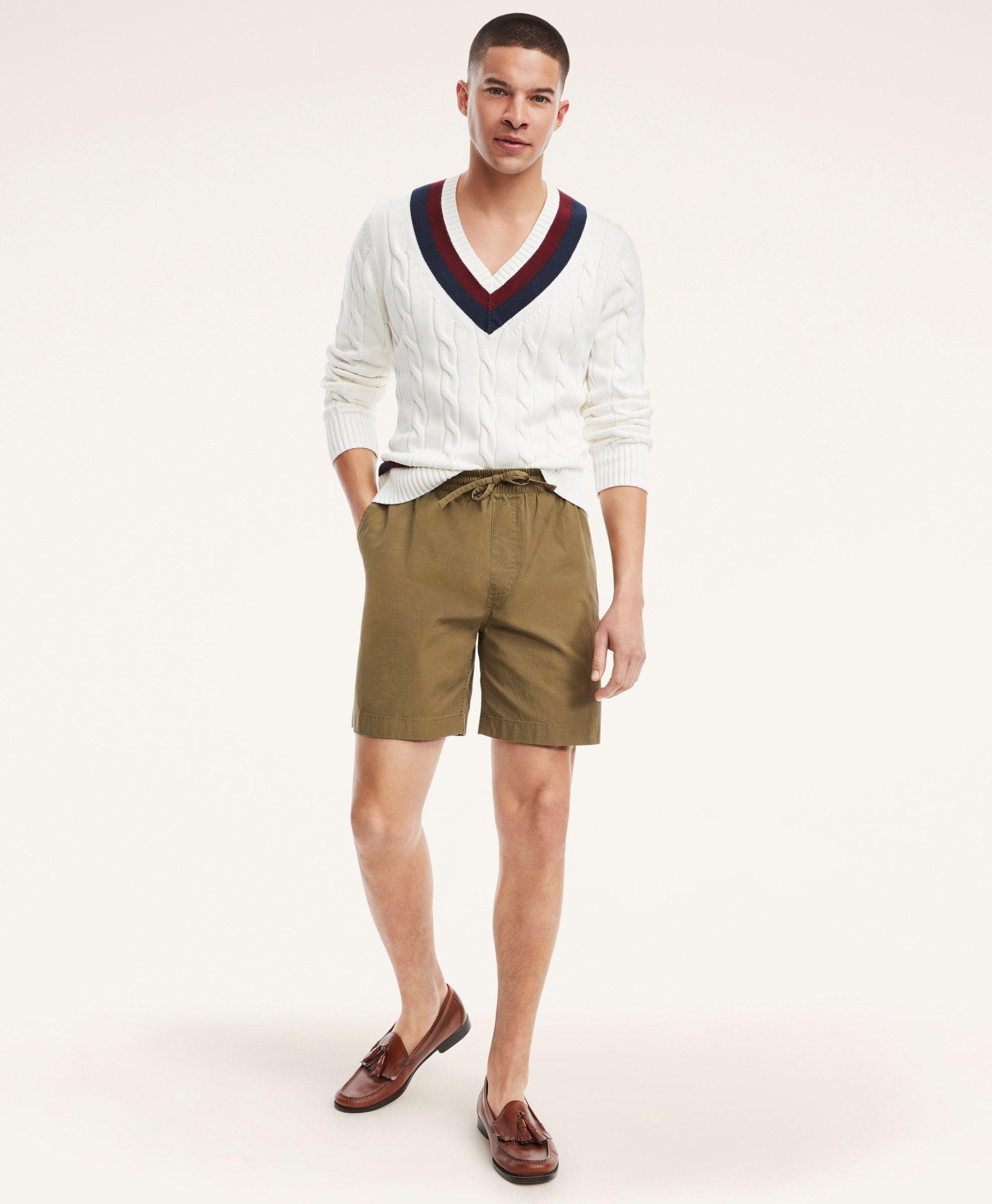 Stretch cotton shorts - Man