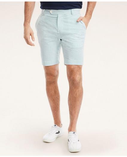 Cotton Seersucker Stripe Shorts, image 1
