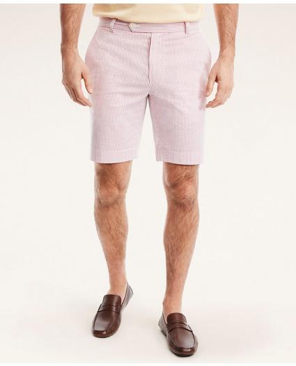 Cotton Seersucker Stripe Shorts, image 1
