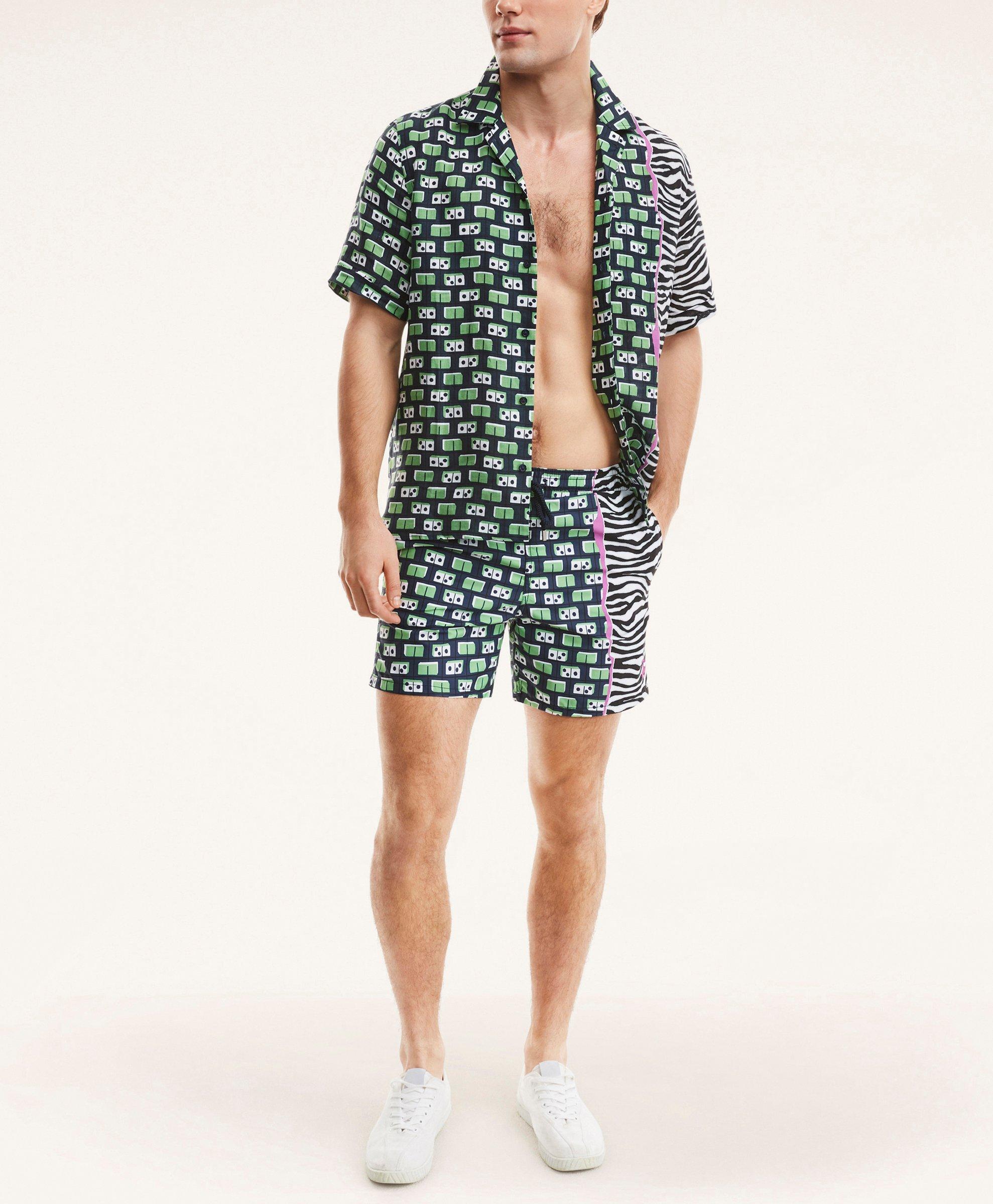 Brooks Brothers Et Vilebrequin Moorea Swim Trunks in the Dominator Print