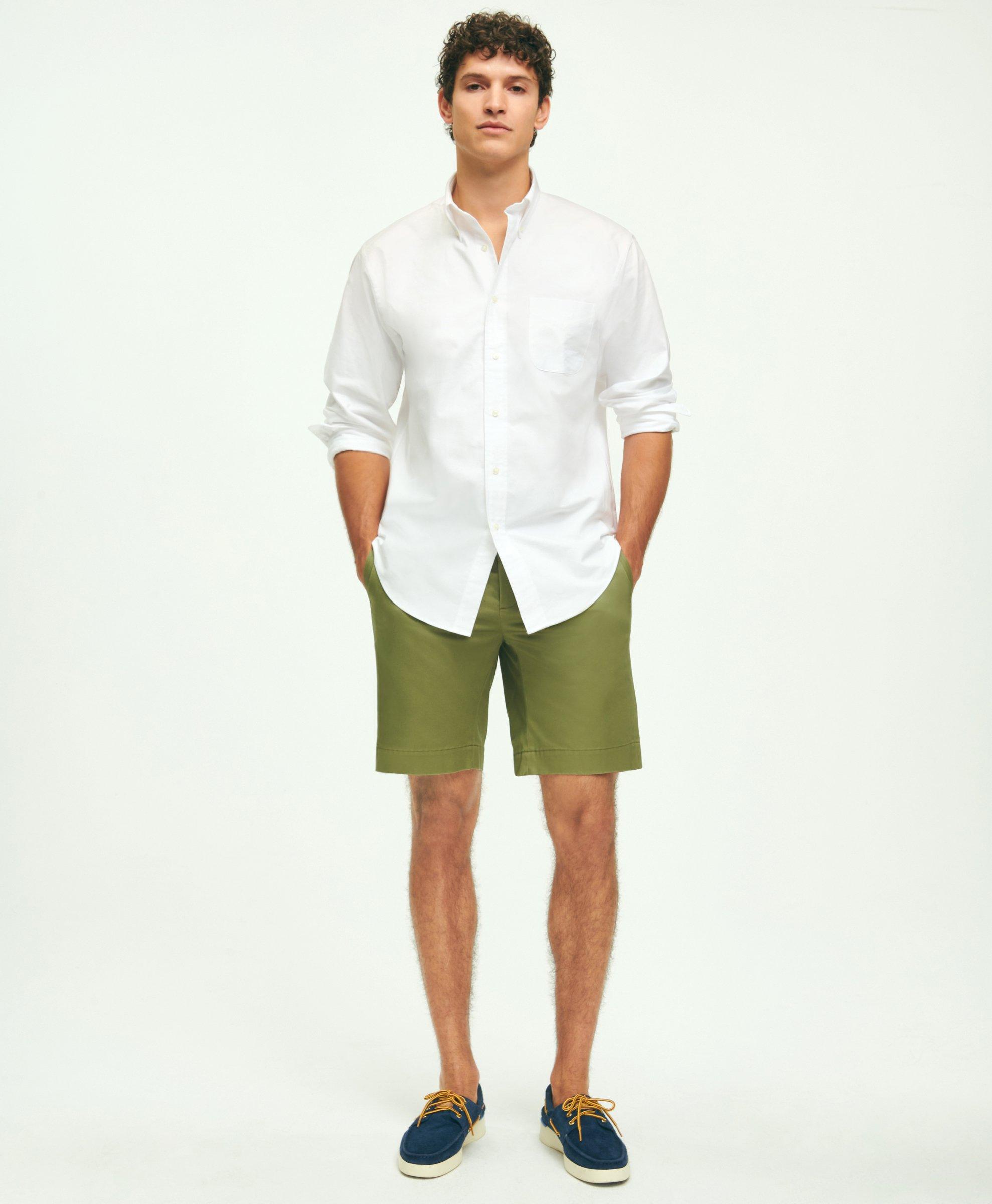 Brooks Brothers Short chino léger en coton Advatage plissé