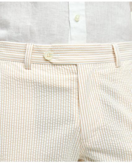 Washed Stretch Cotton Seersucker Shorts, image 3