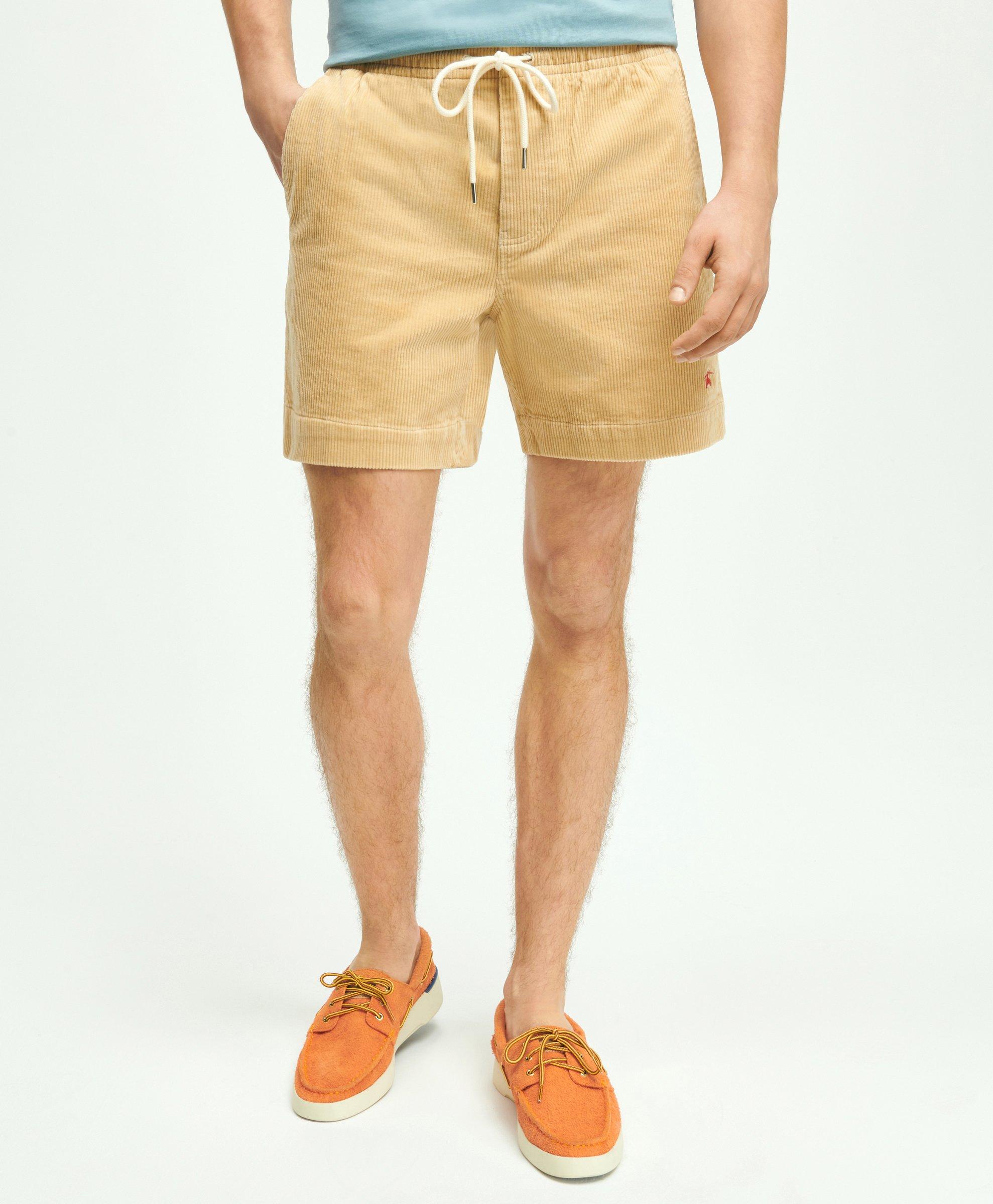 Mens cotton hot sale drawstring shorts