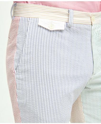 Stretch Cotton Seersucker Fun Stripe Shorts, image 4