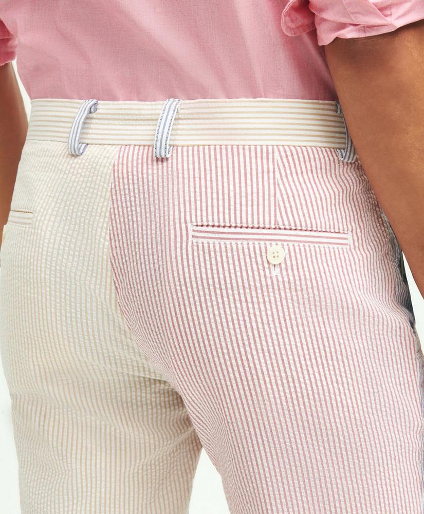 Stretch Cotton Seersucker Fun Stripe Shorts, image 5