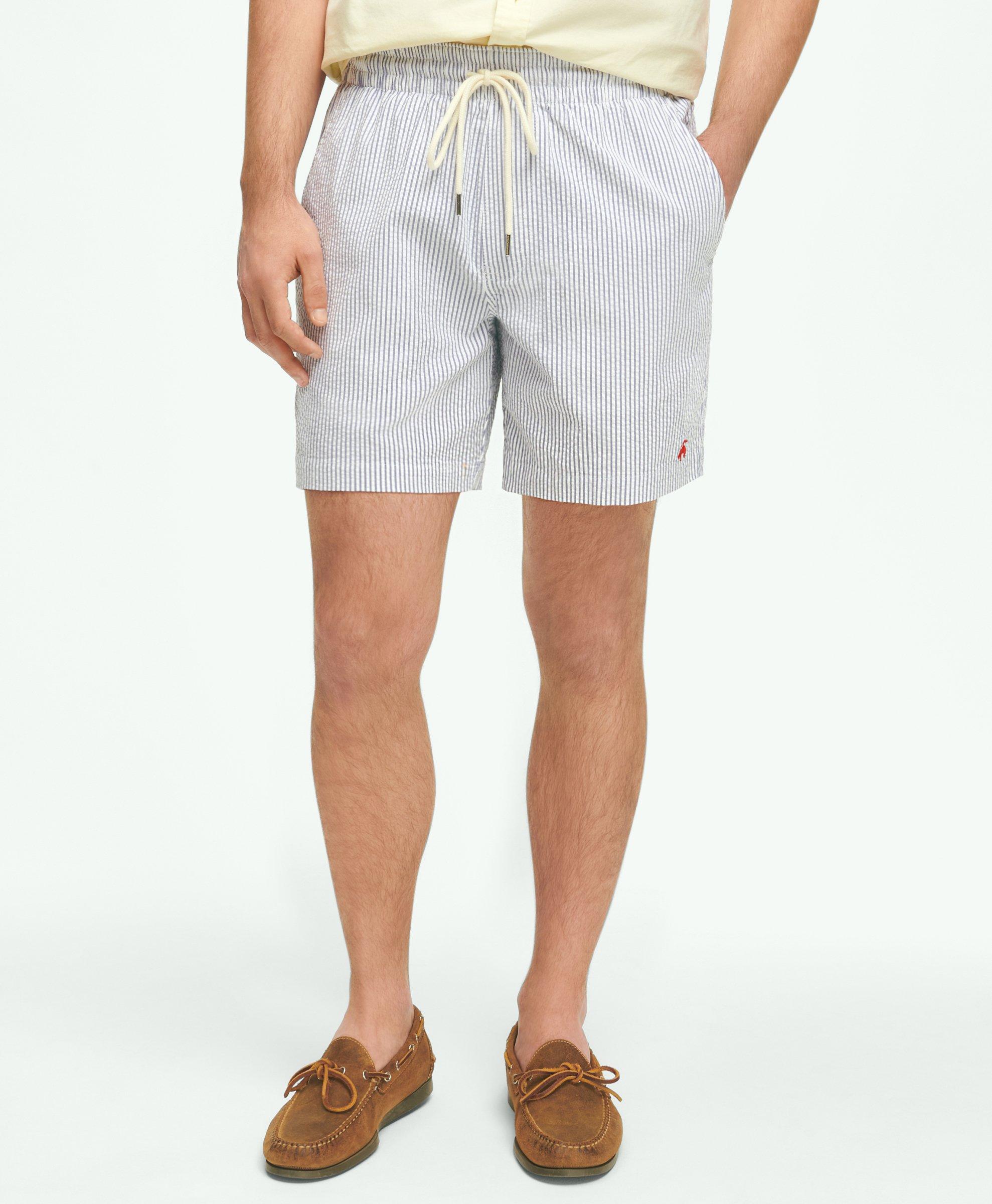 Stretch Cotton Seersucker Friday Shorts