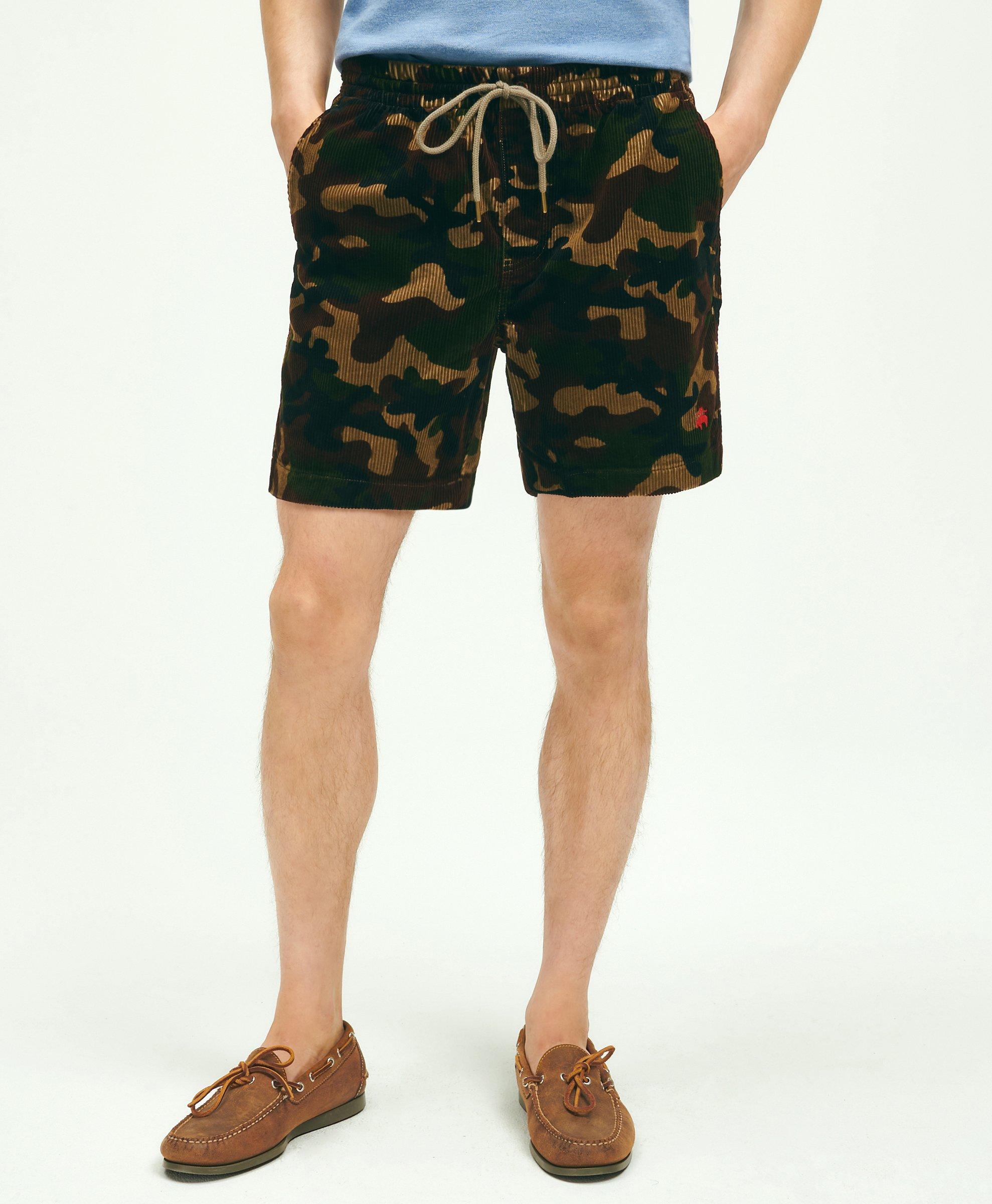 Mens cotton hot sale camo shorts