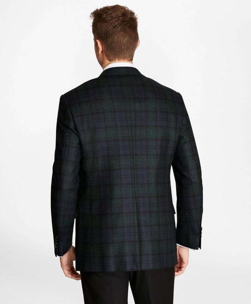Regent Fit Black Watch Wool Tuxedo Jacket, image 3
