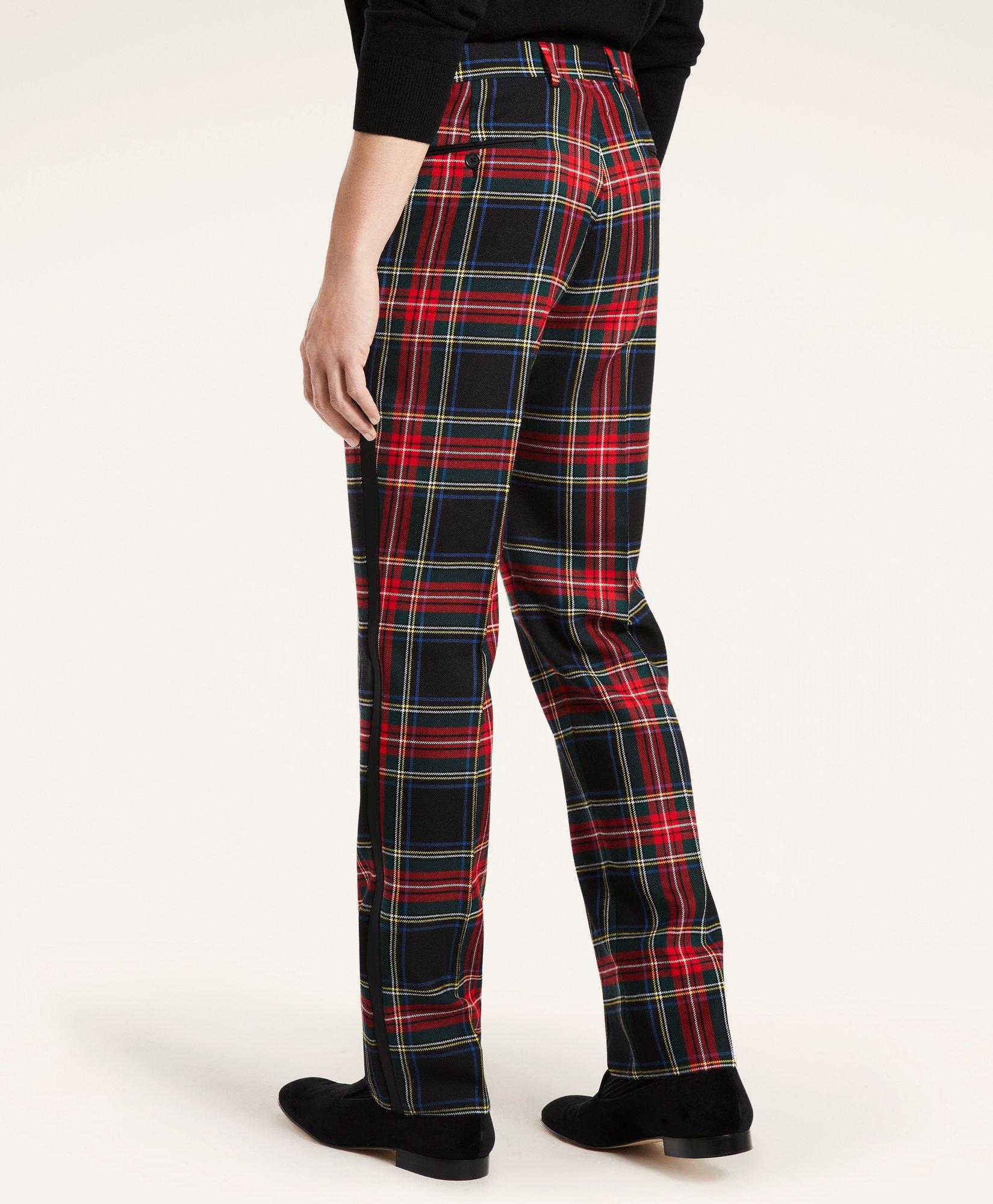 Regent Fit Tartan Tuxedo Pants