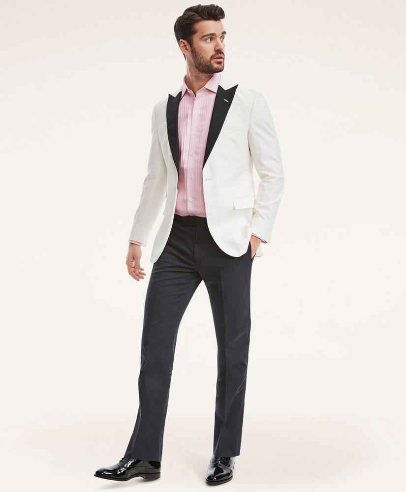 Regent Regular-Fit Stretch Cotton Seersucker Tuxedo Pants, image 2