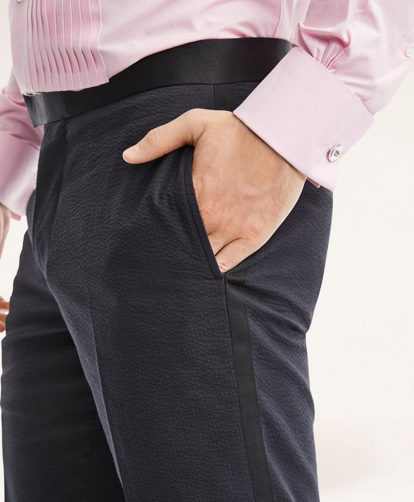 Regent Regular-Fit Stretch Cotton Seersucker Tuxedo Pants, image 3