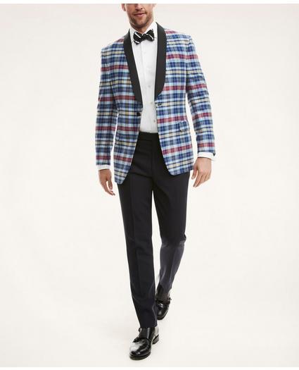 Regent Regular-Fit Shawl Collar Madras Tuxedo Jacket, image 3