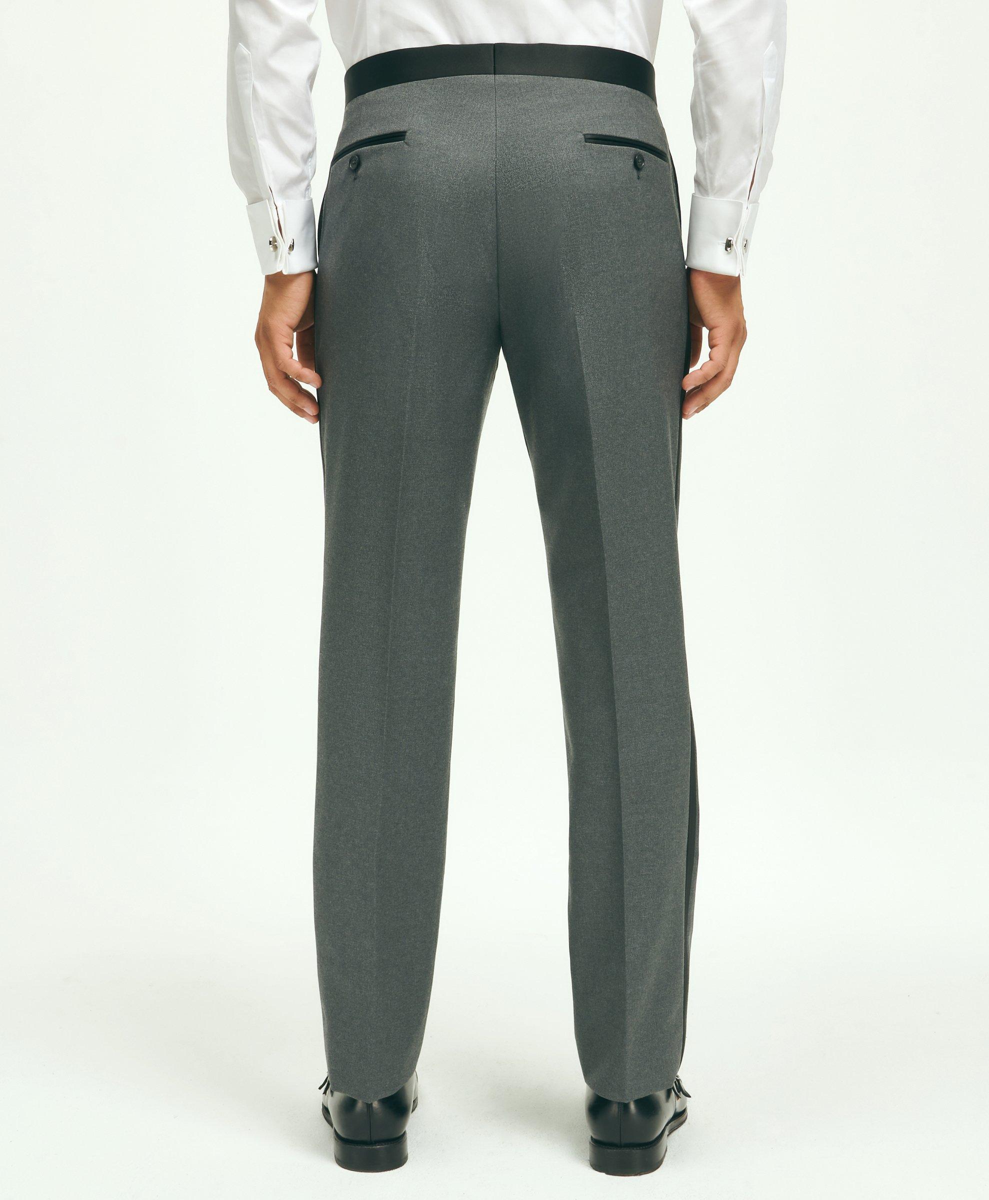 Men's 1818 Black Pleat-Front Tuxedo Pants