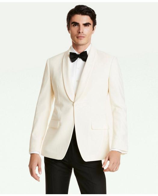 New Vintage Tuxedos, Tailcoats, Morning Suits, Dinner Jackets Brooks Brothers Mens Classic Fit Wool 1818 Dinner Jacket  White  Size 42 Regular $998.00 AT vintagedancer.com
