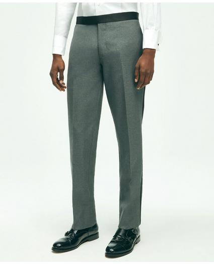 Slim Fit Wool Hopsack Tuxedo Pants, image 1