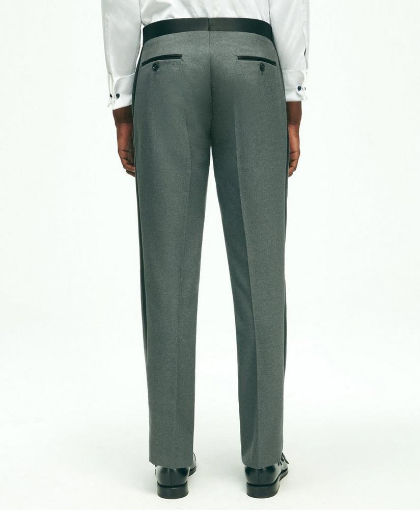 Slim Fit Wool Hopsack Tuxedo Pants, image 2