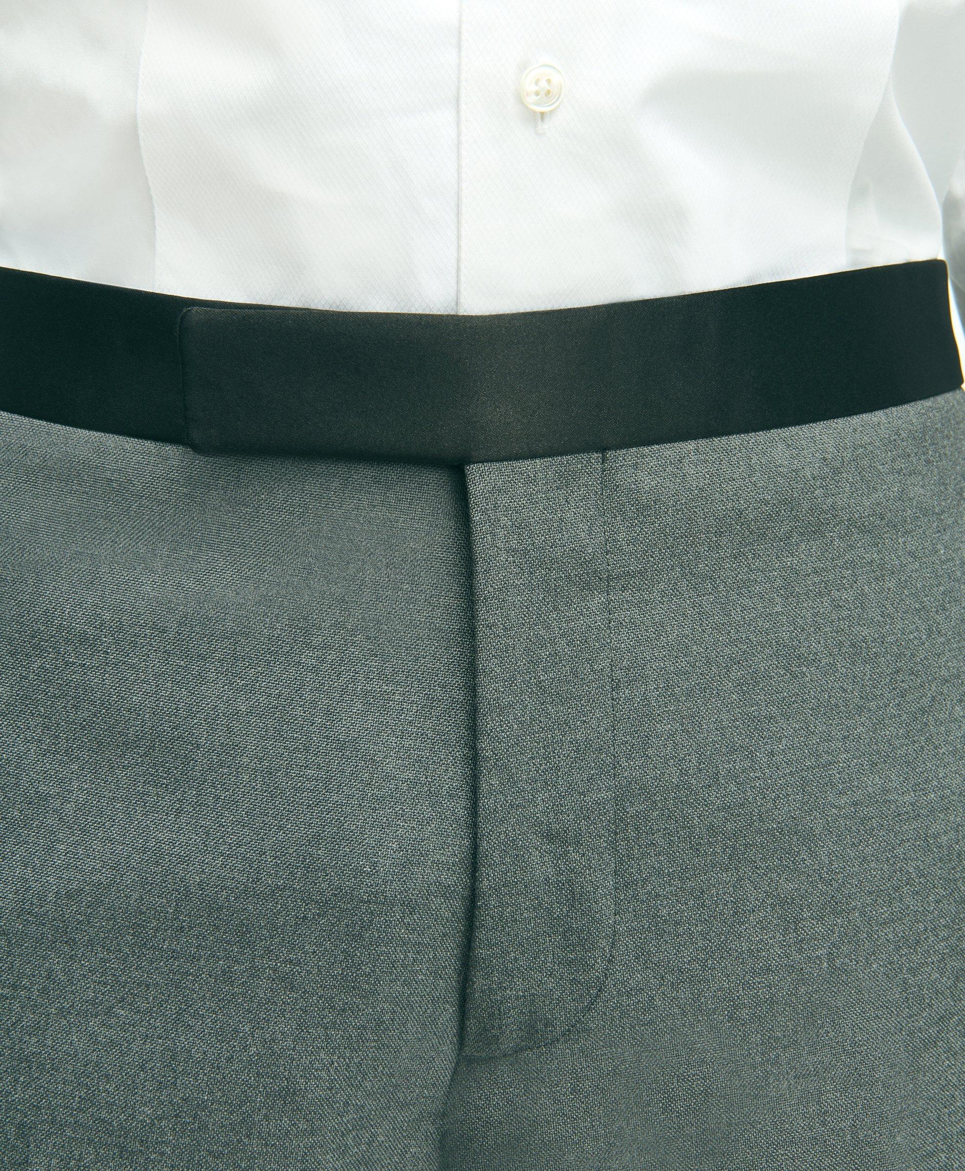 Slim Fit Wool Hopsack Tuxedo Pants