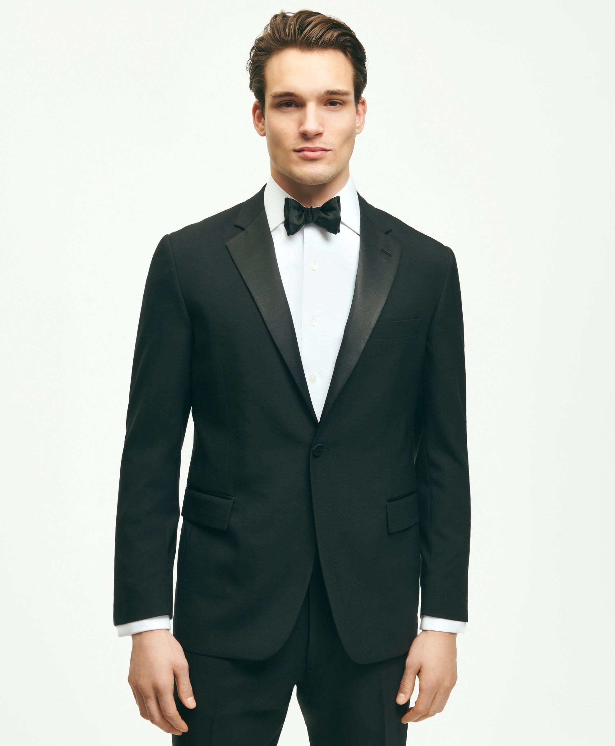 Black Satin Tuxedo Vest and Bow Tie (X-Small) at  Men's Clothing store