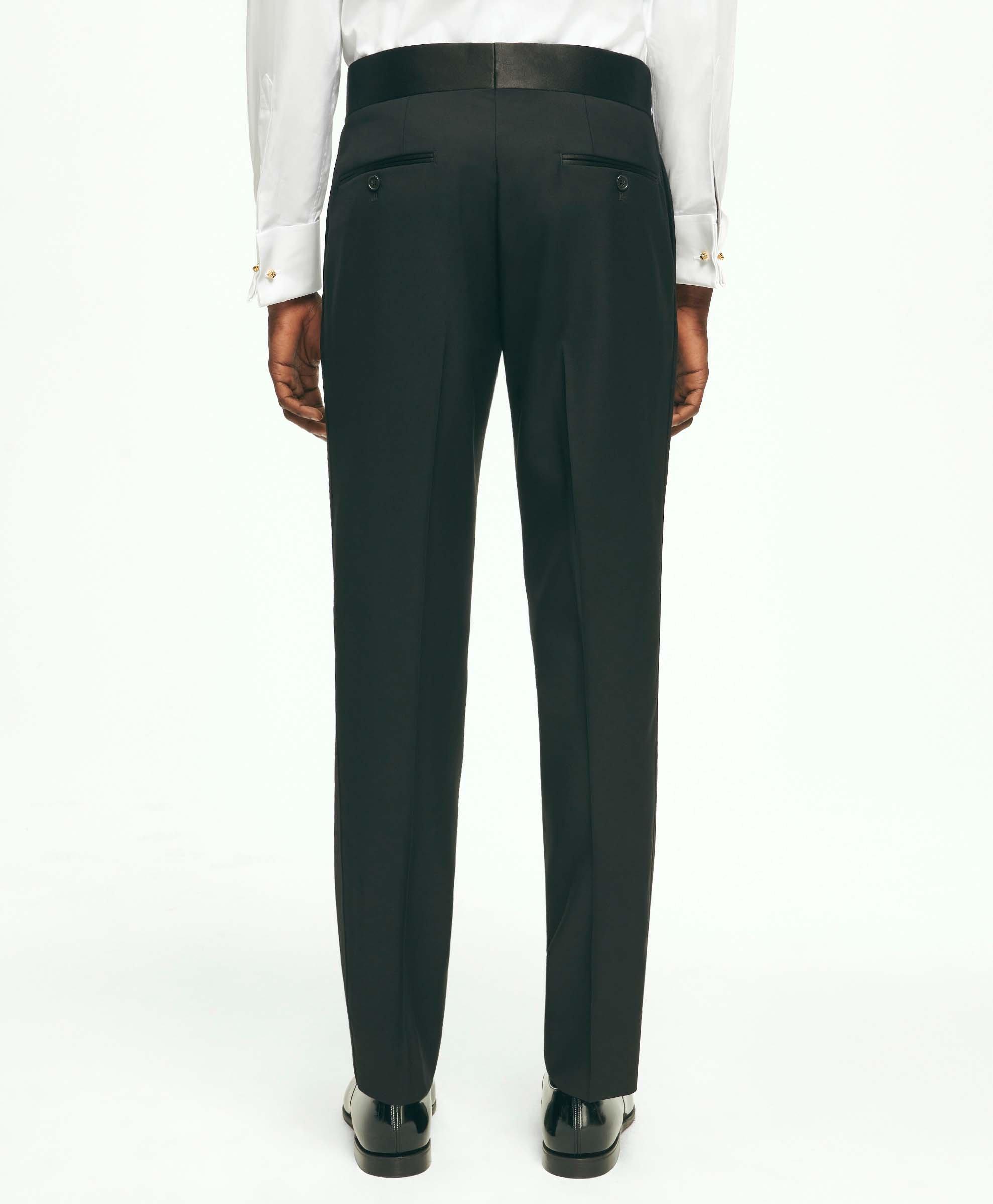 Black Slim Fit Tuxedo Pants for Women